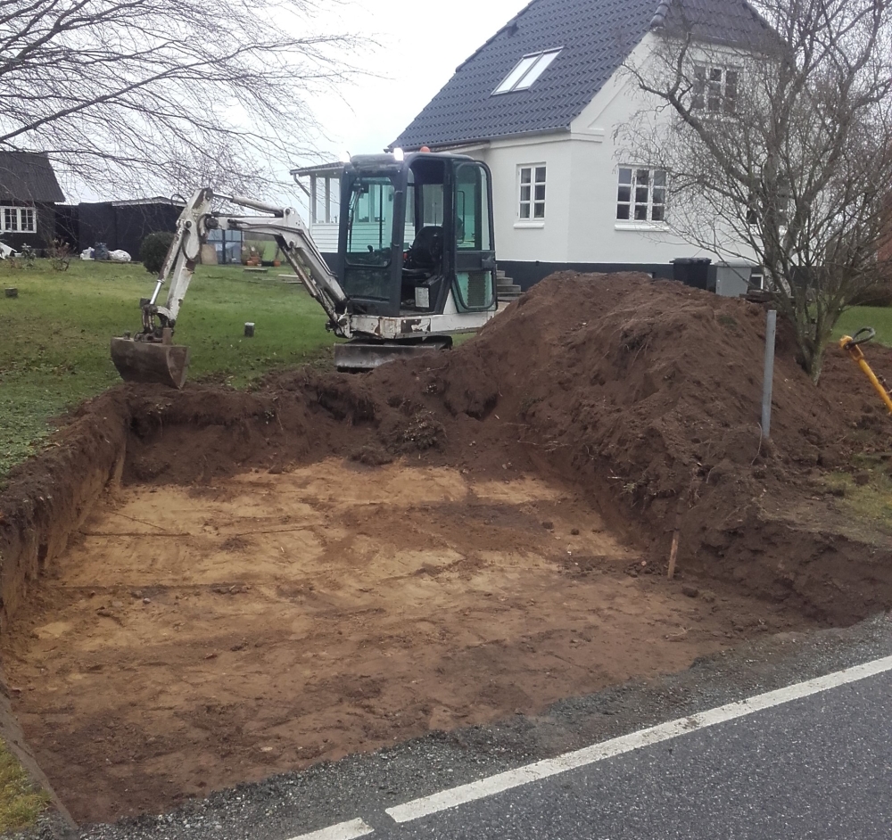 Anlægsarbejde på Fyn